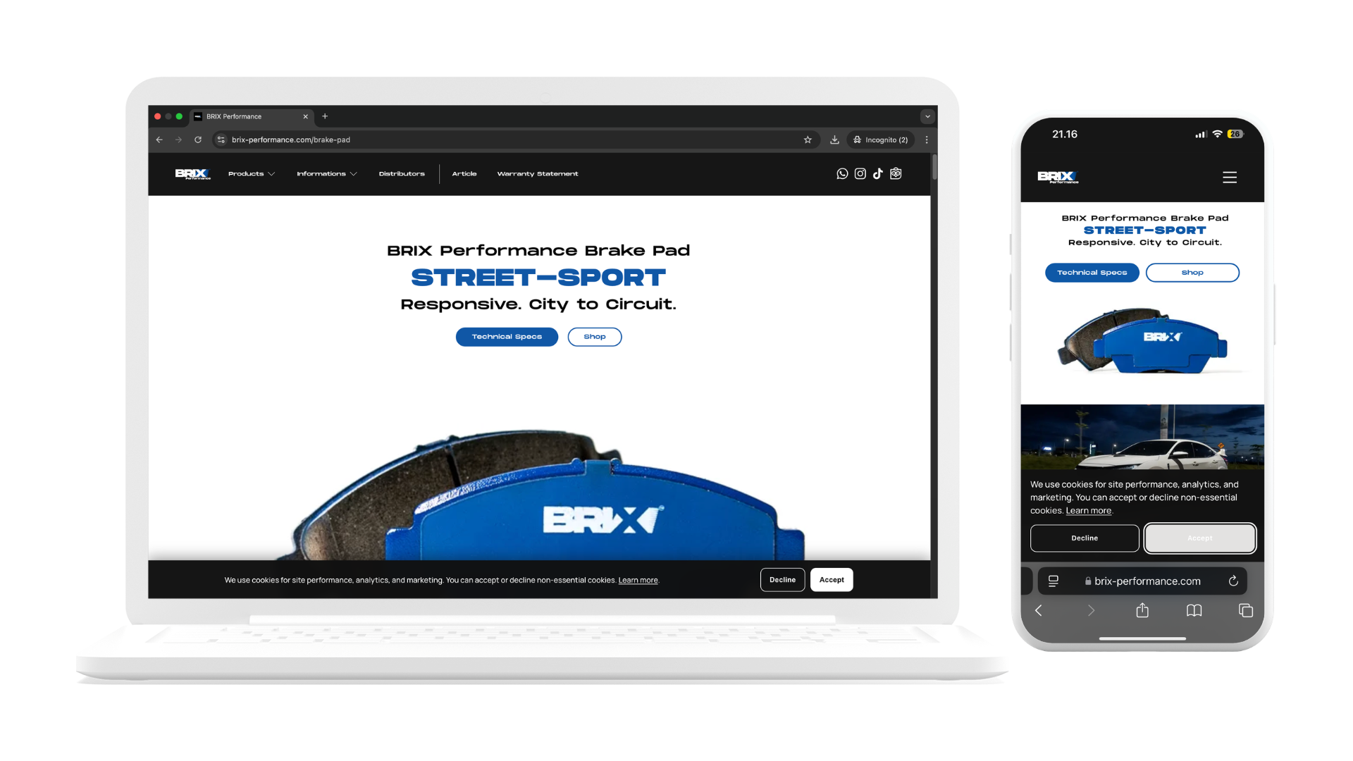 Brake Pad Website Revamp preview